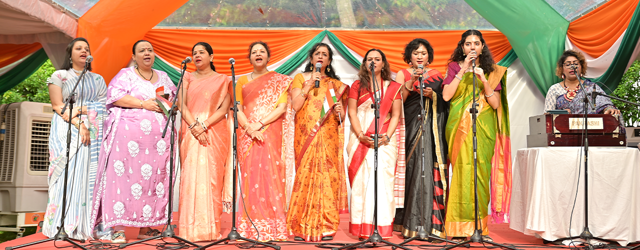 Patriotic performances by students and community groups marked the cultural segment on 79th Independence Day celebrations at India House.